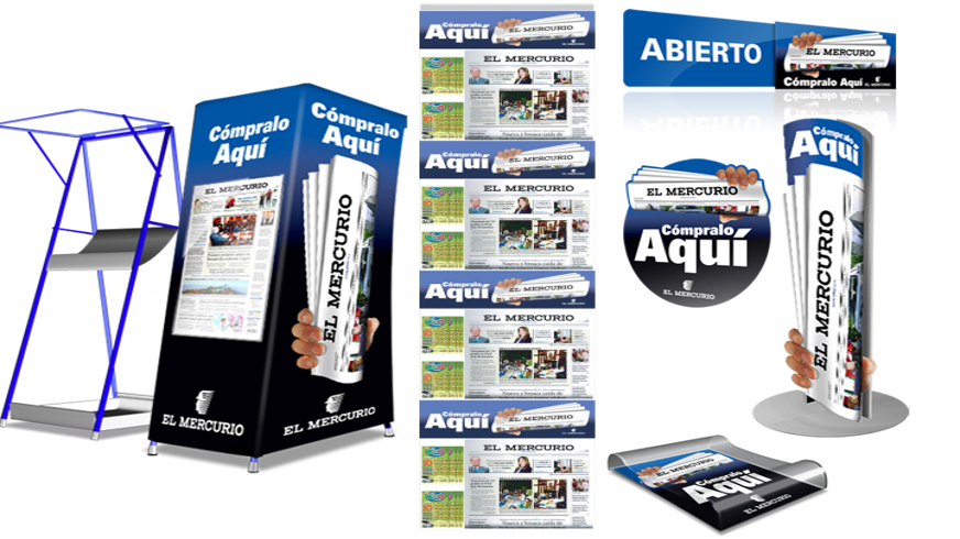 Diseño industrial de mobiliario publicitario para retail