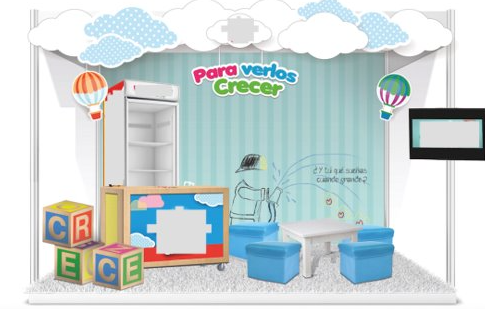 Stand corporativo diseñado para Calo en feria comercial